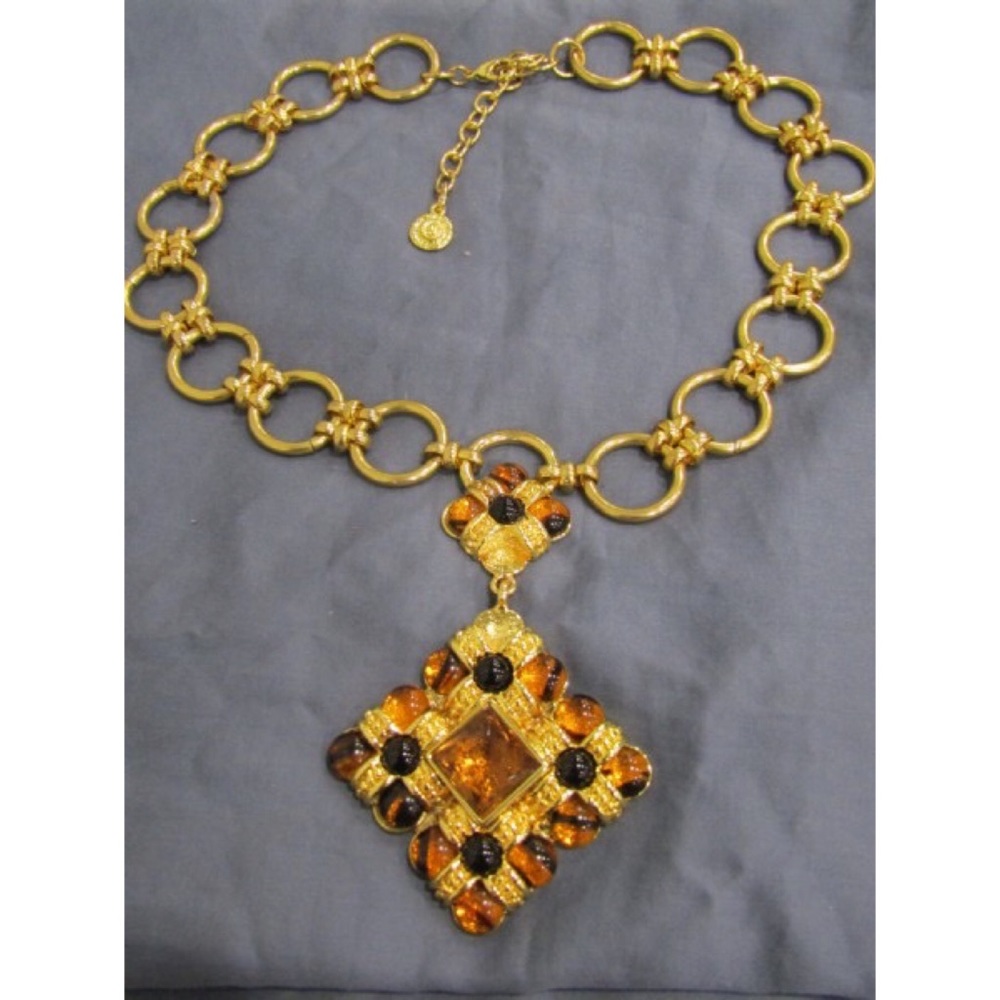 Graziano Gold Large Maltese Pendant Necklace